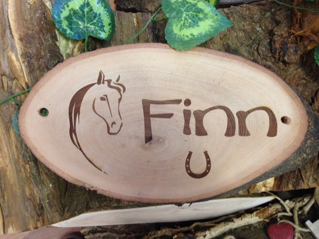 Rustic stable door plaque