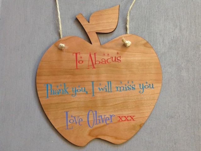 Personalised wooden plaque