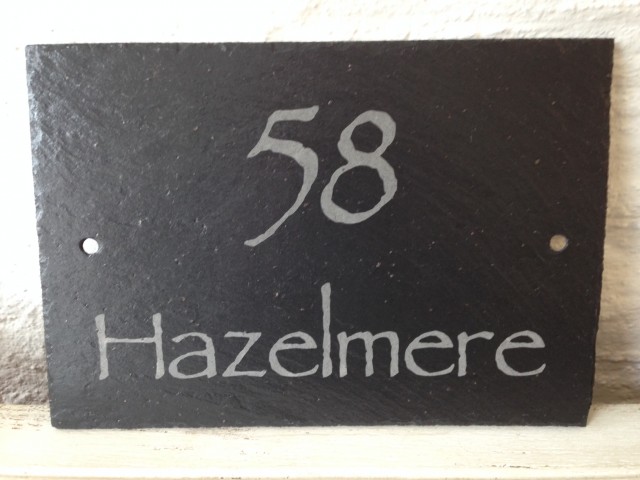 Slate door plaque