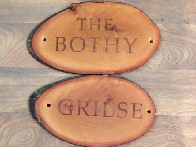 Wooden door plaques