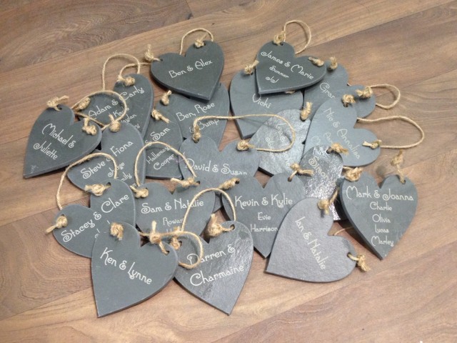 Slate Wedding Favours