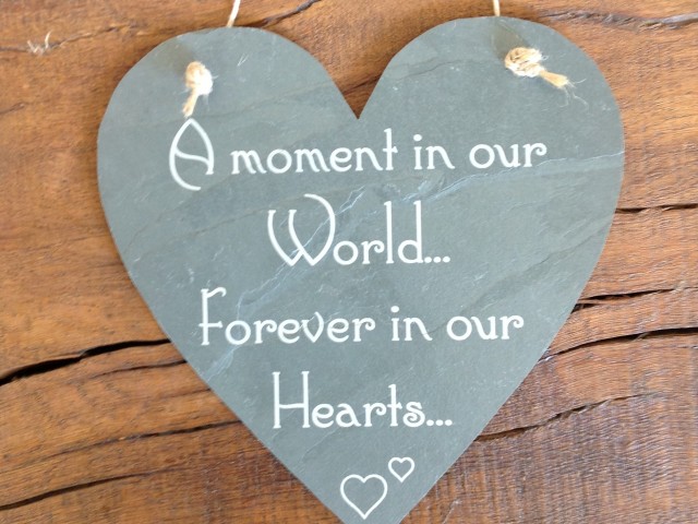 Slate Heart Plaque