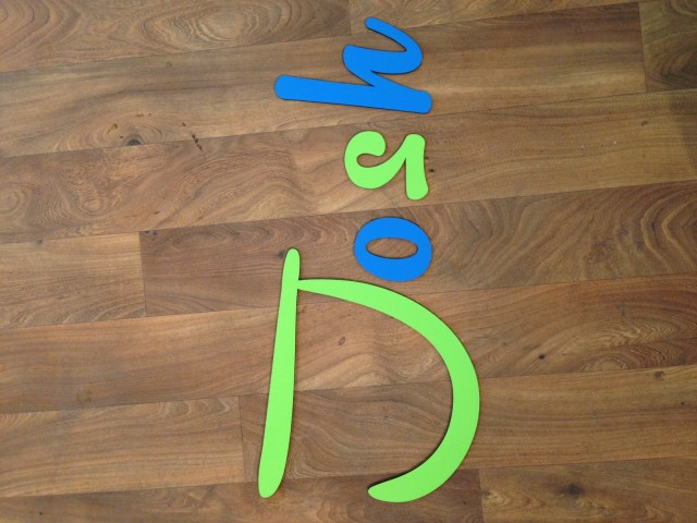 Colourful wooden letters