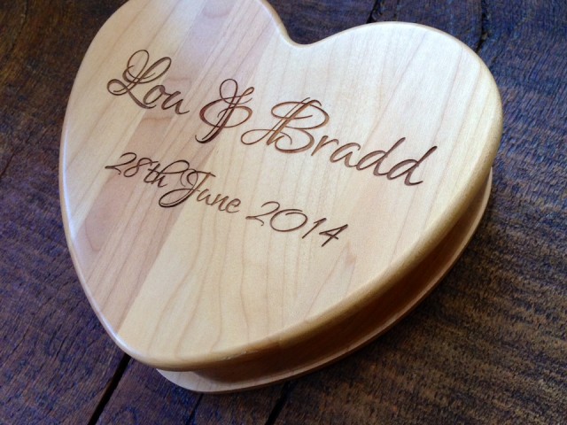 Wooden Heart Keepsake Box